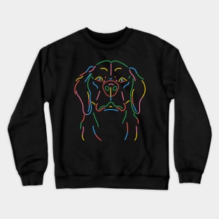 Dog Line Art Colorful Minimalist Crewneck Sweatshirt